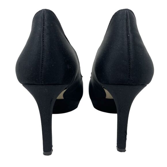 Nine West Shoes Avara2 Satin Heel Dress Pump Peep Toe Women's 7 Platform Glitter - Picture 6 of 10